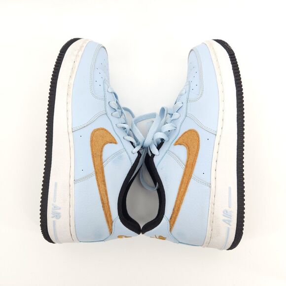 AIR FORCE 1 FELT CELESTINE Shoes Women Size 8.5 / 7Y BLUE GOLD BV6058-400 - Picture 6 of 10